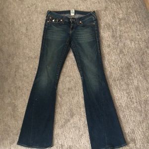 True Religion Medium Wash Flared Jeans Size 28